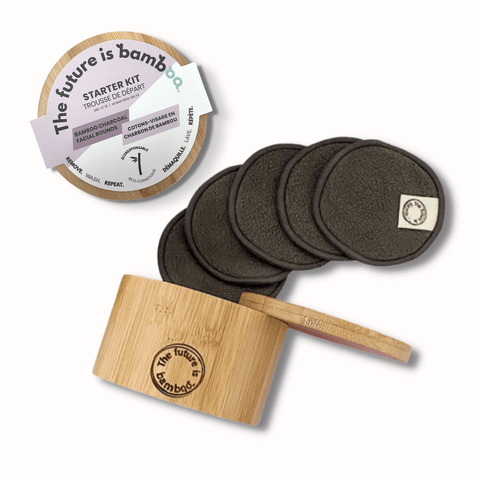 The future is bamboo - Bamboo Charcoal Facial Rounds - STARTER KIT - Home & Well