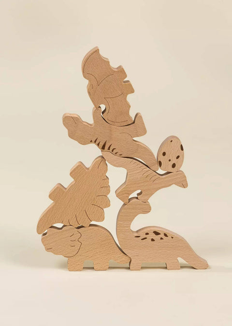 Coco Village - Wooden Balance Puzzle - Dino (7 pcs) - Home & Well