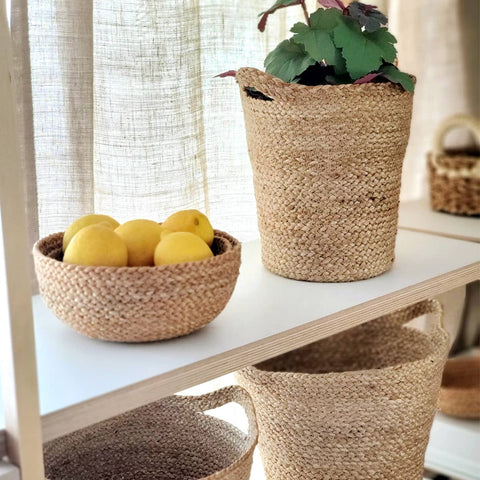 KORISSA - Handwoven Storage • Kata Basket with Slit Handle - Home & Well