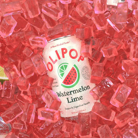 OLIPOP Prebiotic Soda, Watermelon Lime, 12 fl oz, 12 Pack - Home & Well