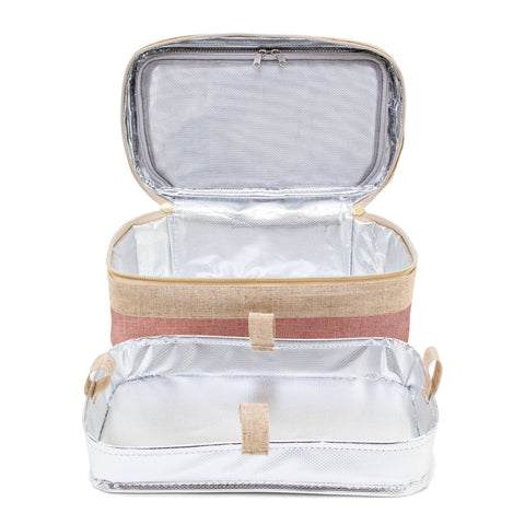 Rose Gold Colour Block Beauty Poche - Home & Well
