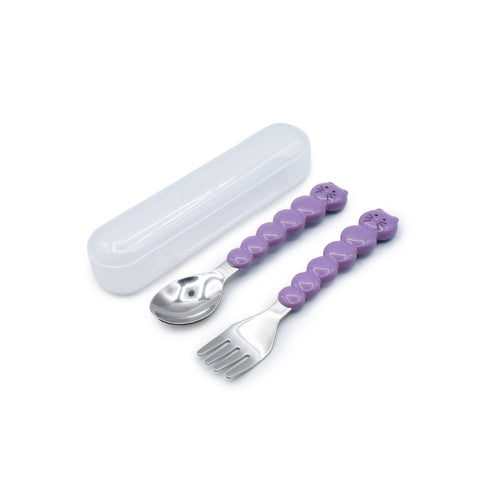 melii - Stainless Steel Spoon & Fork Set with Carrying Case