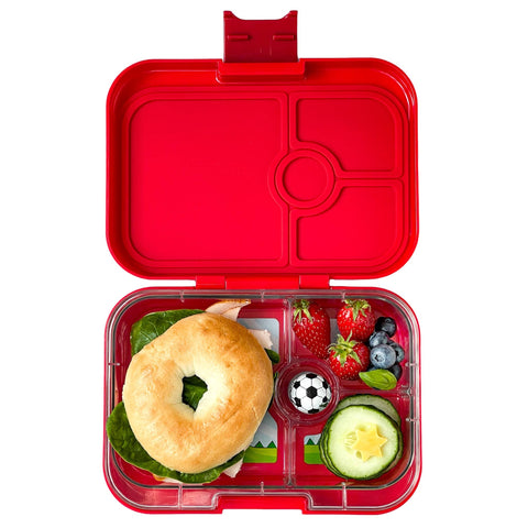 Yumbox Panino- Leakproof Sandwich Friendly Bento Box - Wow Red (Dinosaur)