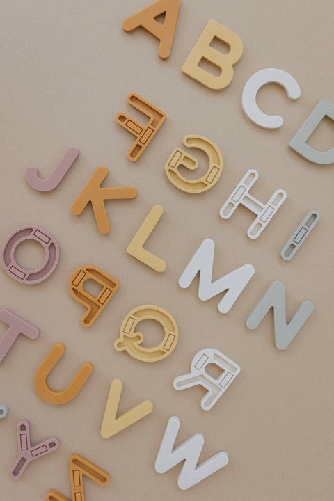 Brooklyn Neutral - Silicone Alphabet Magnets - Home & Well