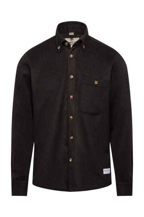 Wolfe Co. Apparel and Goods® - Carob Wool Button Down - Home & Well