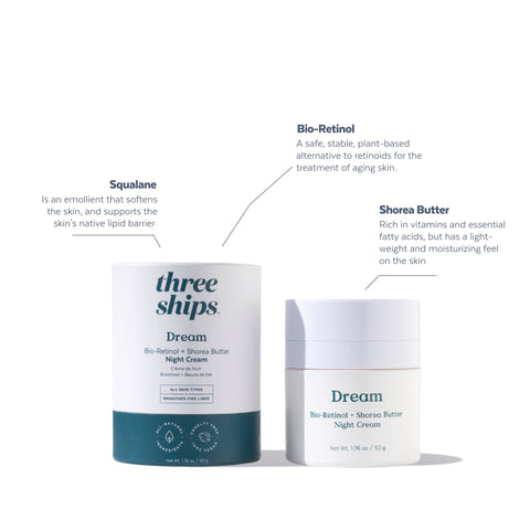 Three Ships Beauty - Dream Bio-Retinol + Shorea Butter Night Cream (50g) - Home & Well
