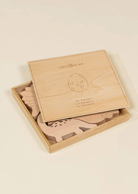 Coco Village - Wooden Balance Puzzle - Dino (7 pcs) - Home & Well