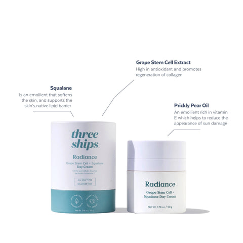 Three Ships Beauty - Radiance Grape Stem Cell + Squalane Cream (50g) - Home & Well
