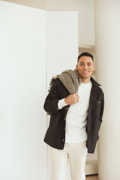 Wolfe Co. Apparel and Goods® - Carob Wool Button Down - Home & Well