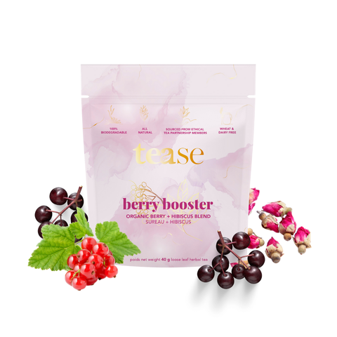 Tease | Wellness Tea Blends + Accessories - Limited Edition Berry Booster Loose Leaf Blend | Immunity - Home & Well
