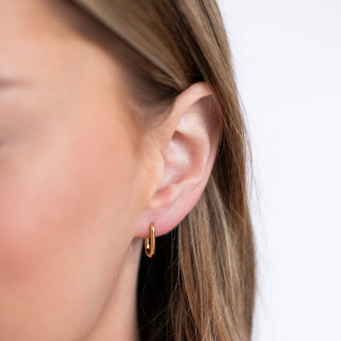 PETITE GOLD - Dainty Oval Earrings - Home & Well