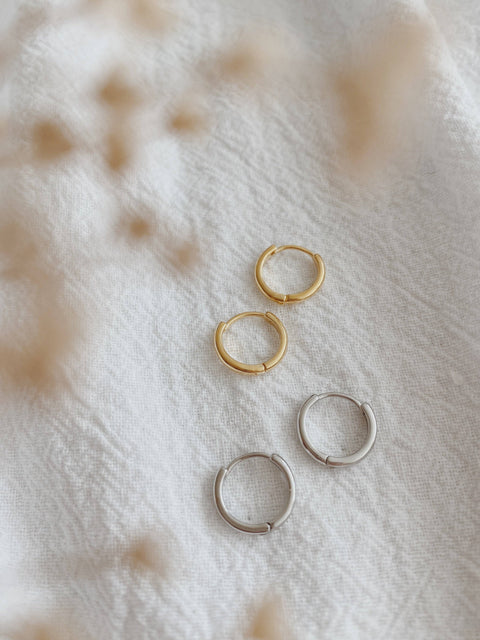 Olive Branch Jewlery & Co. Simple Huggie Hoops (Rose Gold) - Home & Well