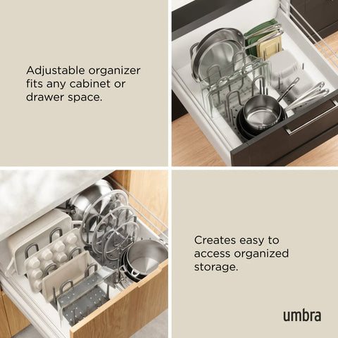 UMBRA Cookware Organizer | Pot and Pan Organizer - Home & Well