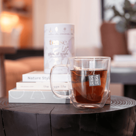 Tease | Wellness Tea Blends + Accessories - Glow & Grow Superfood + Adaptogen Tea Blend | Beauty Support - Home & Well