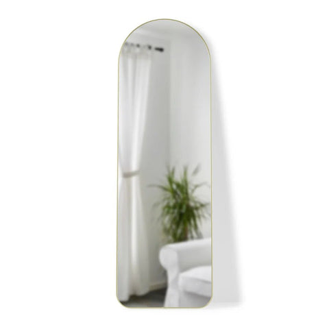 Hubba Arched Leaning & Wall Mirror Brass | UMBRA - Home & Well