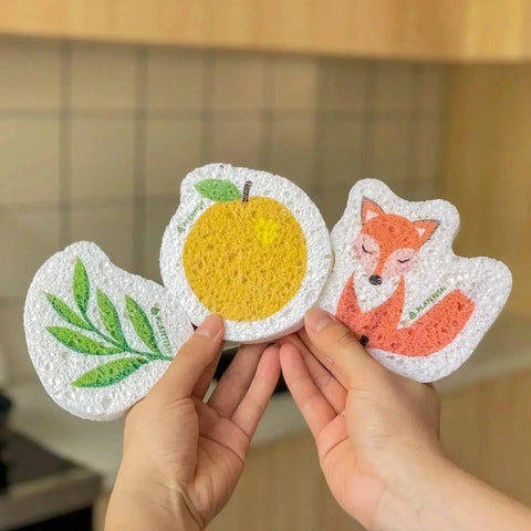 Solid Dish Soap Sponge Scrubber Bundle | Plantish - Home & Well