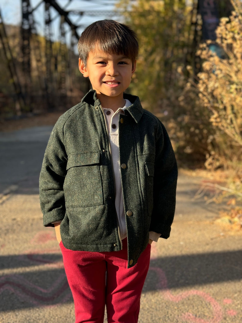 Tweedy Jacket | Green Tweed | Me & Henry