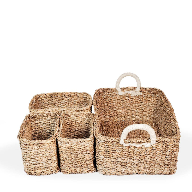 KORISSA - Handwoven Wicker Storage Basket • Savar Everything Basket - Home & Well 