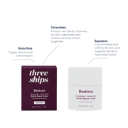 Three Ships - Restore Ceramides + Gotu Kola Barrier Repair Cream - Home & Well