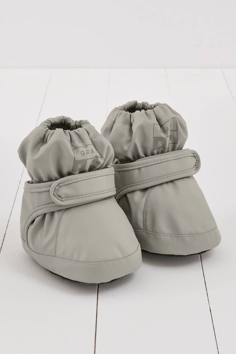 Grass & Air - Geothermal Grey PU Showerproof Baby Bootie