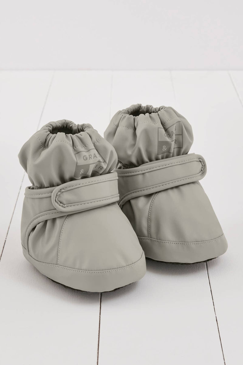 Grass & Air - Geothermal Grey PU Showerproof Baby Bootie