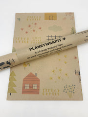 PlanetWrapIt - Farm Day Recycled Kraft Gift Wrapping Paper - Home & Well 