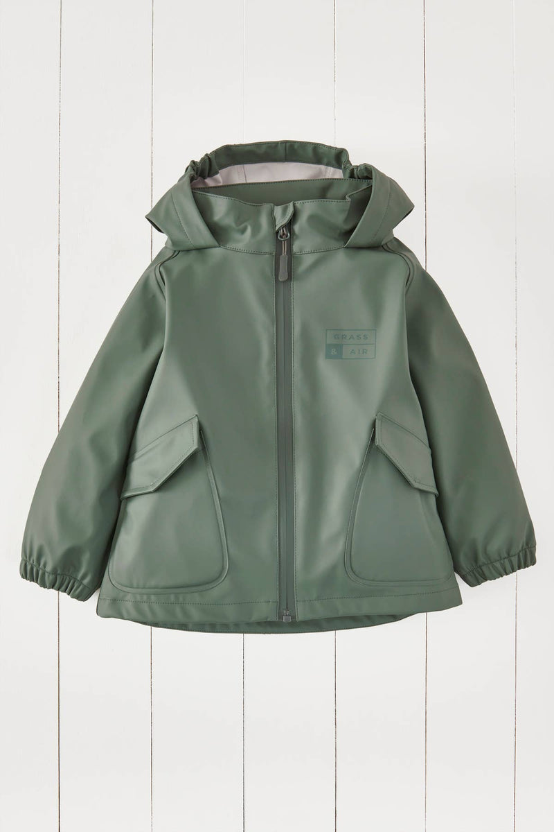 Grass & Air - Khaki Kids Waterproof Rain Jacket - Home & Well