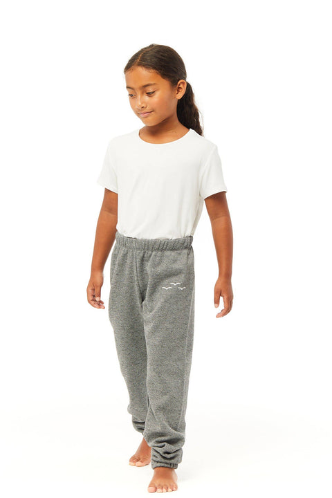 Lazypants - Niki kids fleece sweatpants in granite - Home & Well 