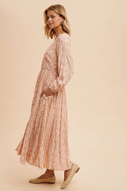 In Loom - SMOCKED FLORAL MAXI DRESS - Home & Well