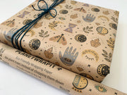 PlanetWrapIt - Spellbound Recycled Kraft Wrapping Paper Gift Wrap - Home & Well 
