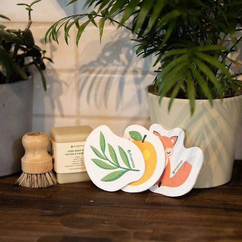 Solid Dish Soap Sponge Scrubber Bundle | Plantish - Home & Well