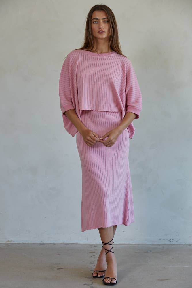 By Together - L4645 | Knit Sweater Cami Maxi Dress - Home & Well 