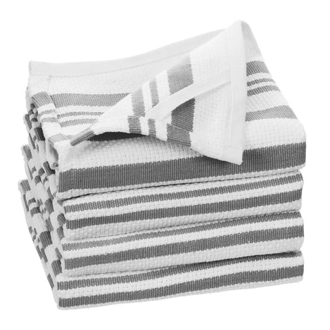 Fabstyles - Fabstyles Broadway Stripe Cotton Kitchen Towels Set of 4 - Home & Well 