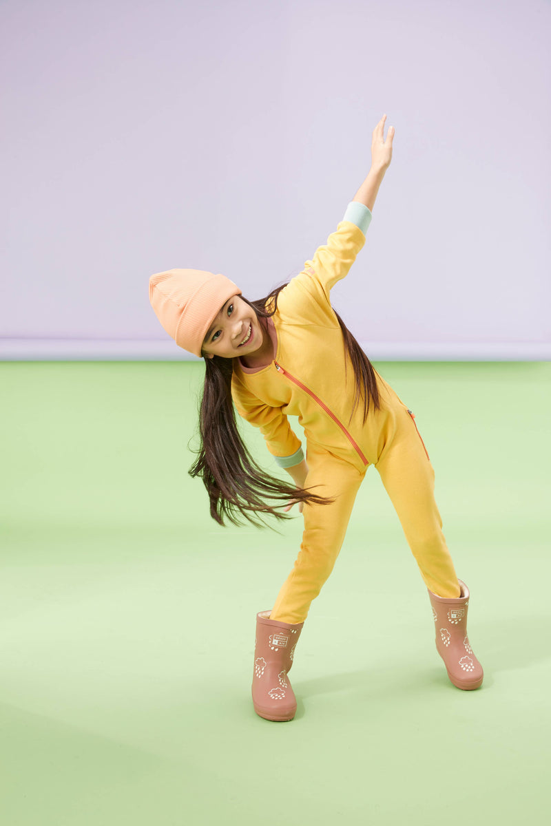 Grass & Air - Rose Colour-Changing Kids Winter Wellies