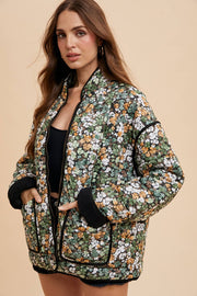 In Loom - QUILTED PUFFER FLORAL JACKET - Home & Well