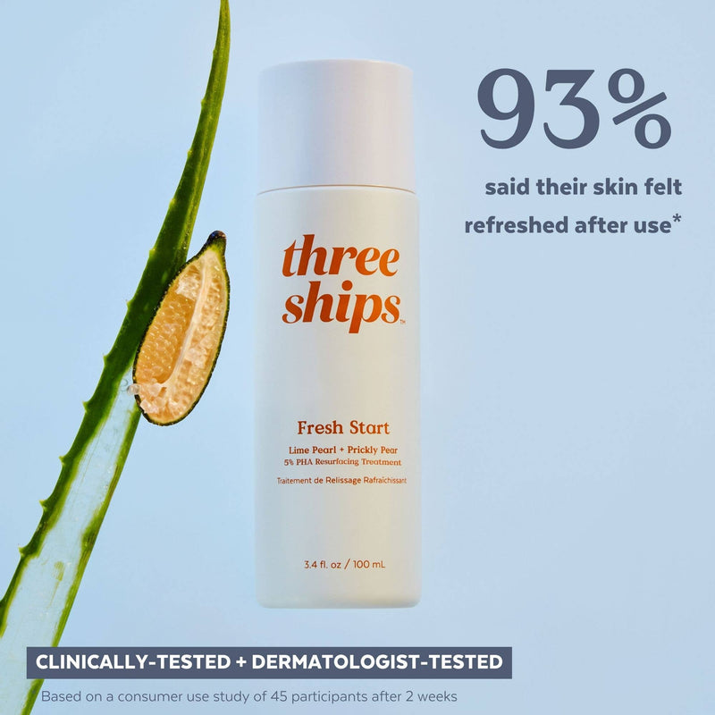 Three Ships - Fresh Start Lime Pearl + Prickly Pear 5% PHA Toner - Home & Well
