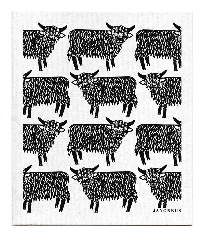 Highland Cow Dishcloth - Home & Well 