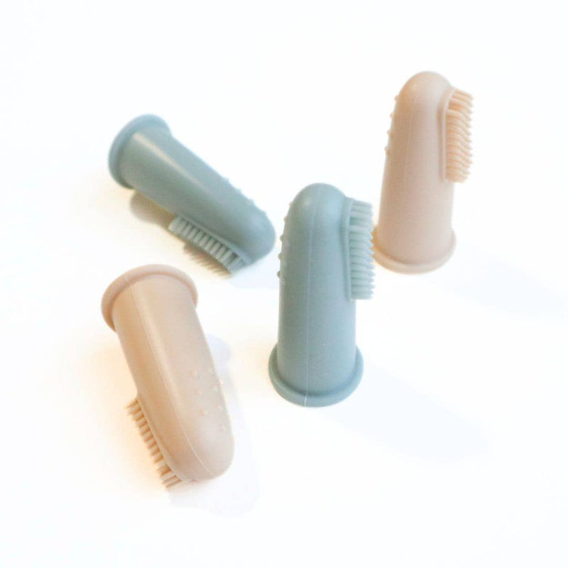 Baby Bliss - Infant Toothbrush (2 Pack) - Dusty Teal/Almond - Home & Well 