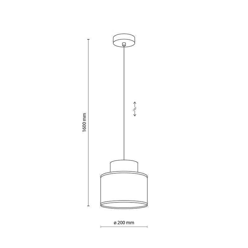 DUO White Jute Natural Pendant Light