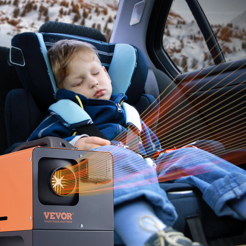 VEVOR 8KW Diesel Air Heater, Bluetooth App Control All-in-One Diesel Heater with Automatic Altitude Adjustment, Remote Control and LCD, Portable Parking Heater for RV, Trailer, Camper Van, Boat