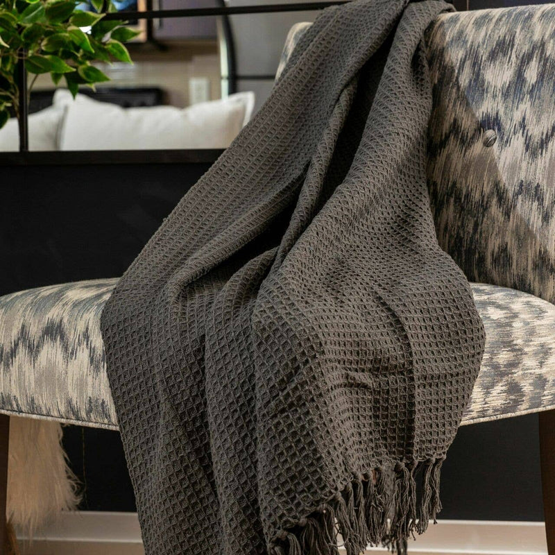Fabstyles - Fabstyles Honeycomb High Quality Cotton Throw - Home & Well 