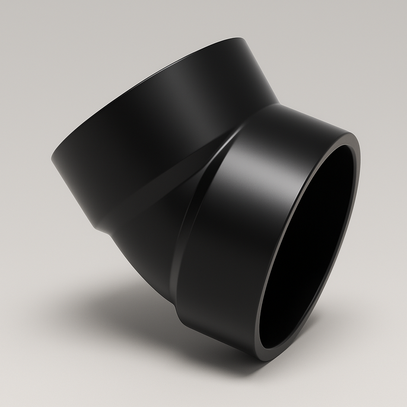 LESSO ABS 45° Elbow – Hub x Hub DWV Fitting | 1 1/2" to 3"