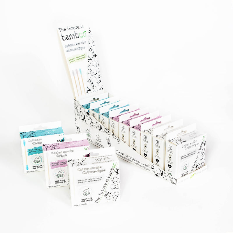 The future is bamboo - Bamboo Cotton Swabs - 100x - Home & Well