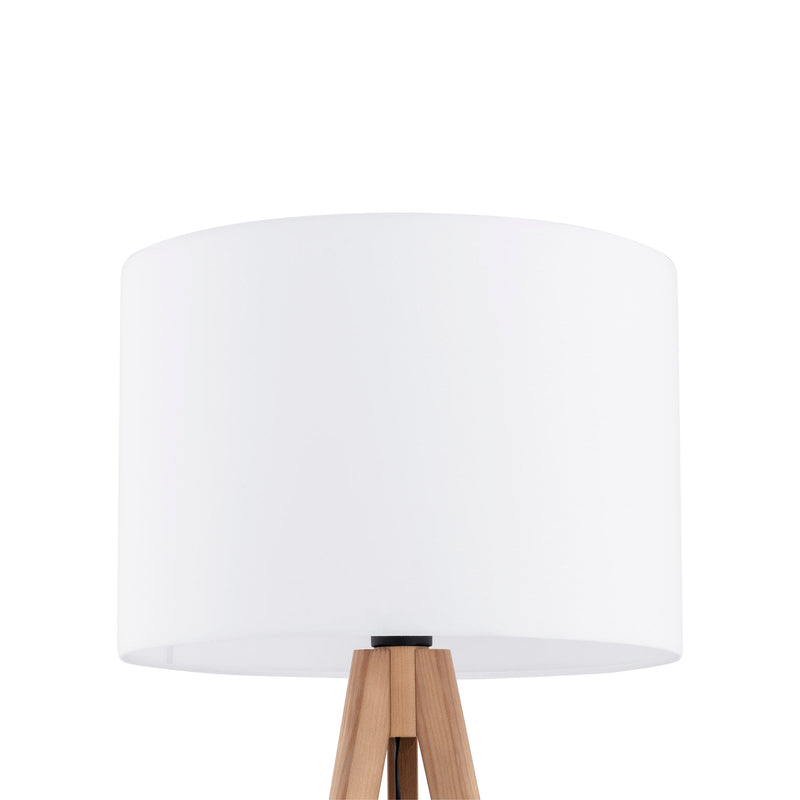 GRAND Pine White Mid-Century Modern Floor Lamp