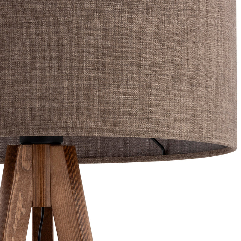 GRAND Walnut Brown Mid-Century Modern Floor Lamp
