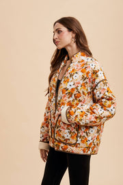 In Loom - QUILTED PUFFER FLORAL JACKET - Home & Well