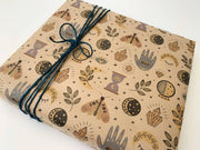 PlanetWrapIt - Spellbound Recycled Kraft Wrapping Paper Gift Wrap - Home & Well 