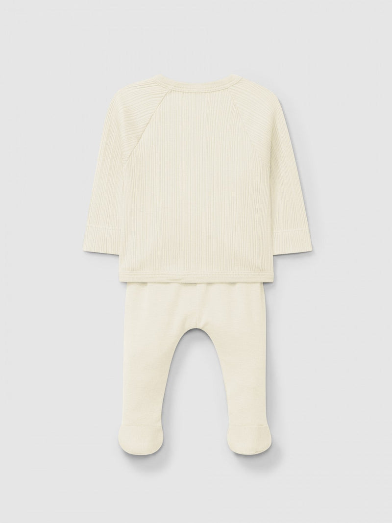 Three-piece set in ribbed jersey | Natural | Snug