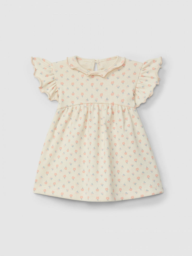 Ribbed jersey dress floral print| Pink | Snug