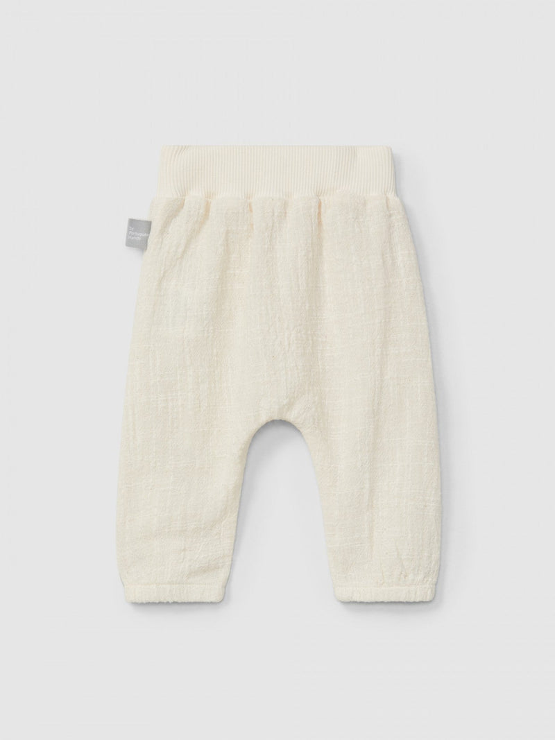 Natural-effect pull-up pants | Natural | Snug